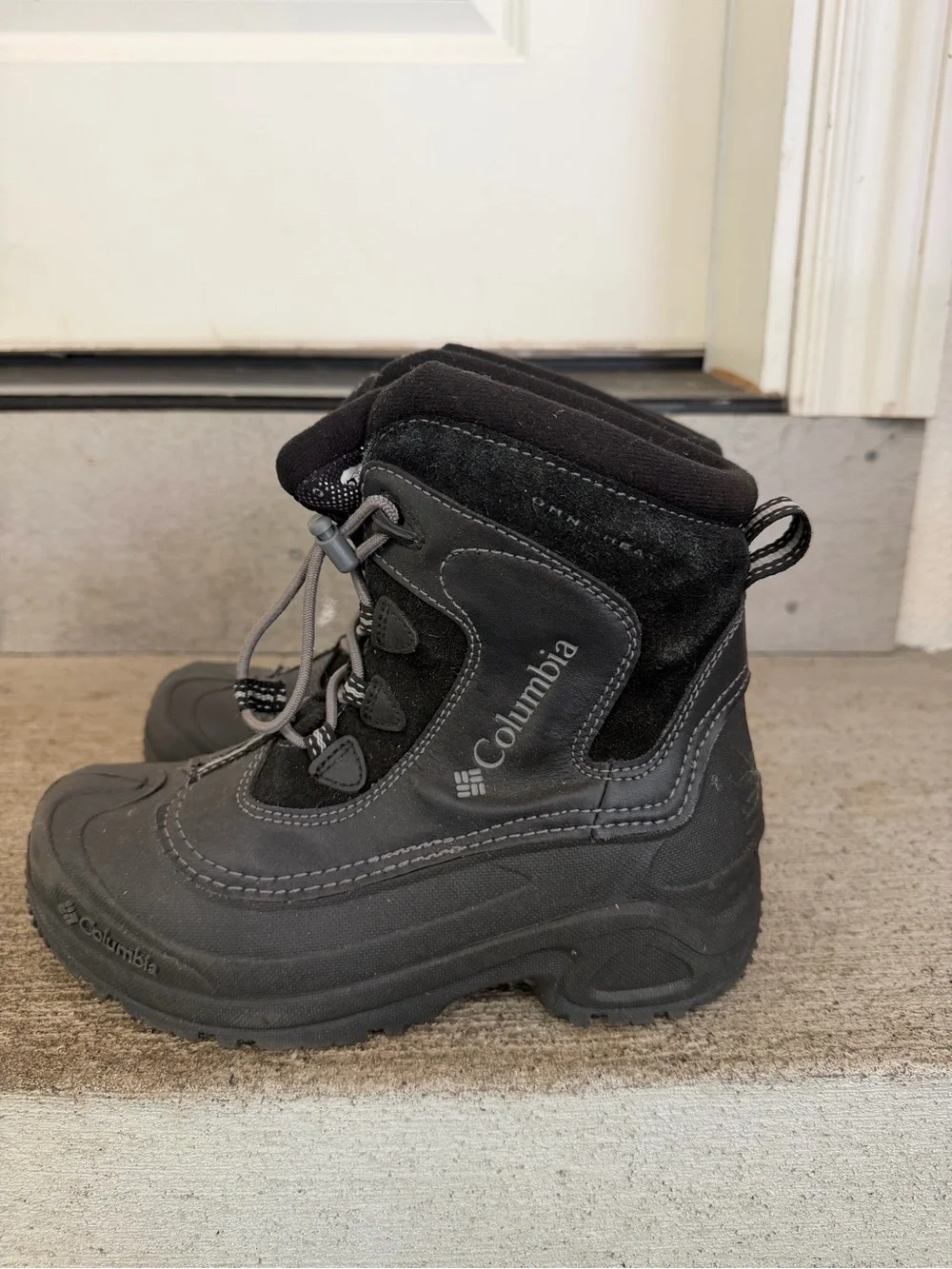 Columbia Kids Black Waterproof Insulated Snow Boots